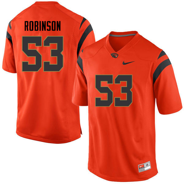 Men Oregon State Beavers #53 Emony Robinson College Football Jerseys Sale-Orange